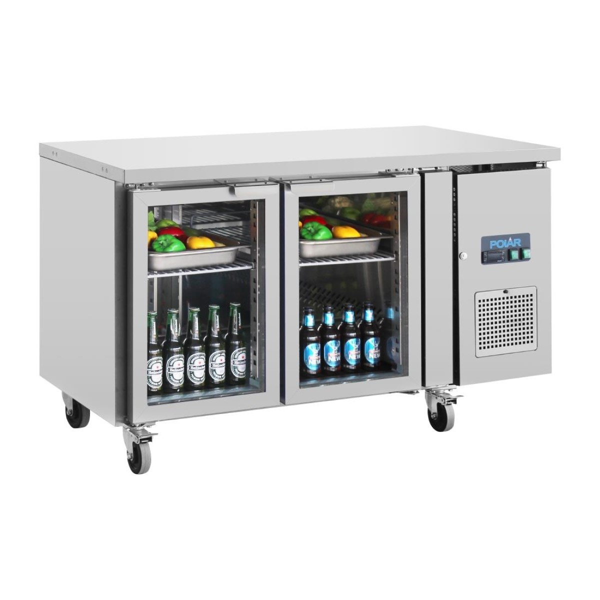 Polar Ua U Series Door Counter Fridge With Glass Doors Caterkwik